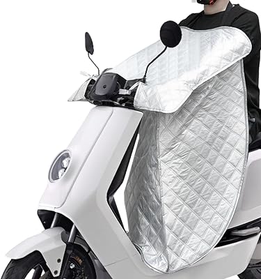 Coprigambe per Scooter Parasole Estivo - Coperta per Scooter Impermeabile con Strisce Riflettenti Universale per Veicoli a Due Ruote a Pedale Argento