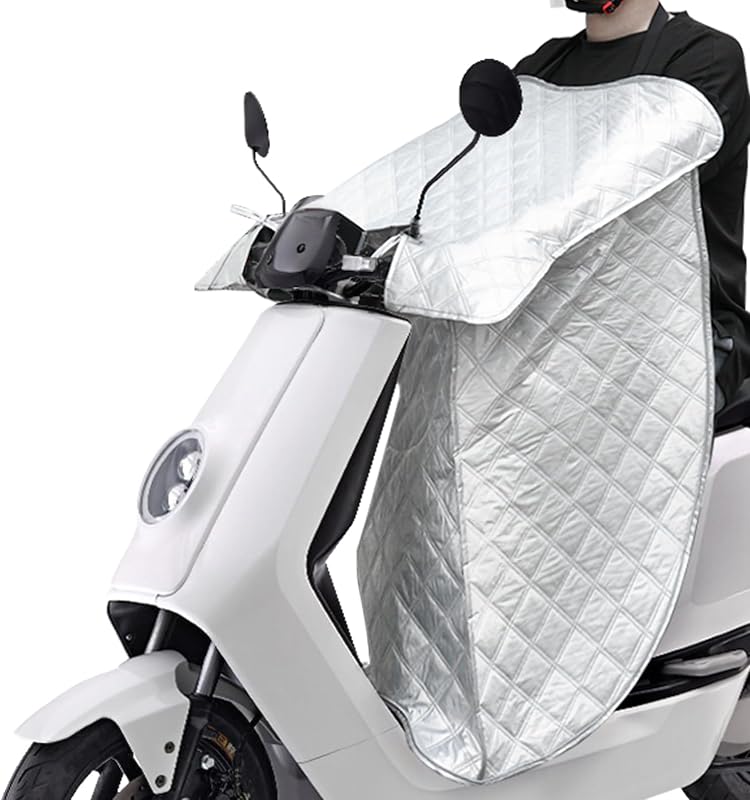 Cobertura de pernas de mota Proteção Solar Verão - Capa de scooter Proteção contra chuva com riscas refletoras Capa universal de poliéster para veículos de duas rodas pedófilos
