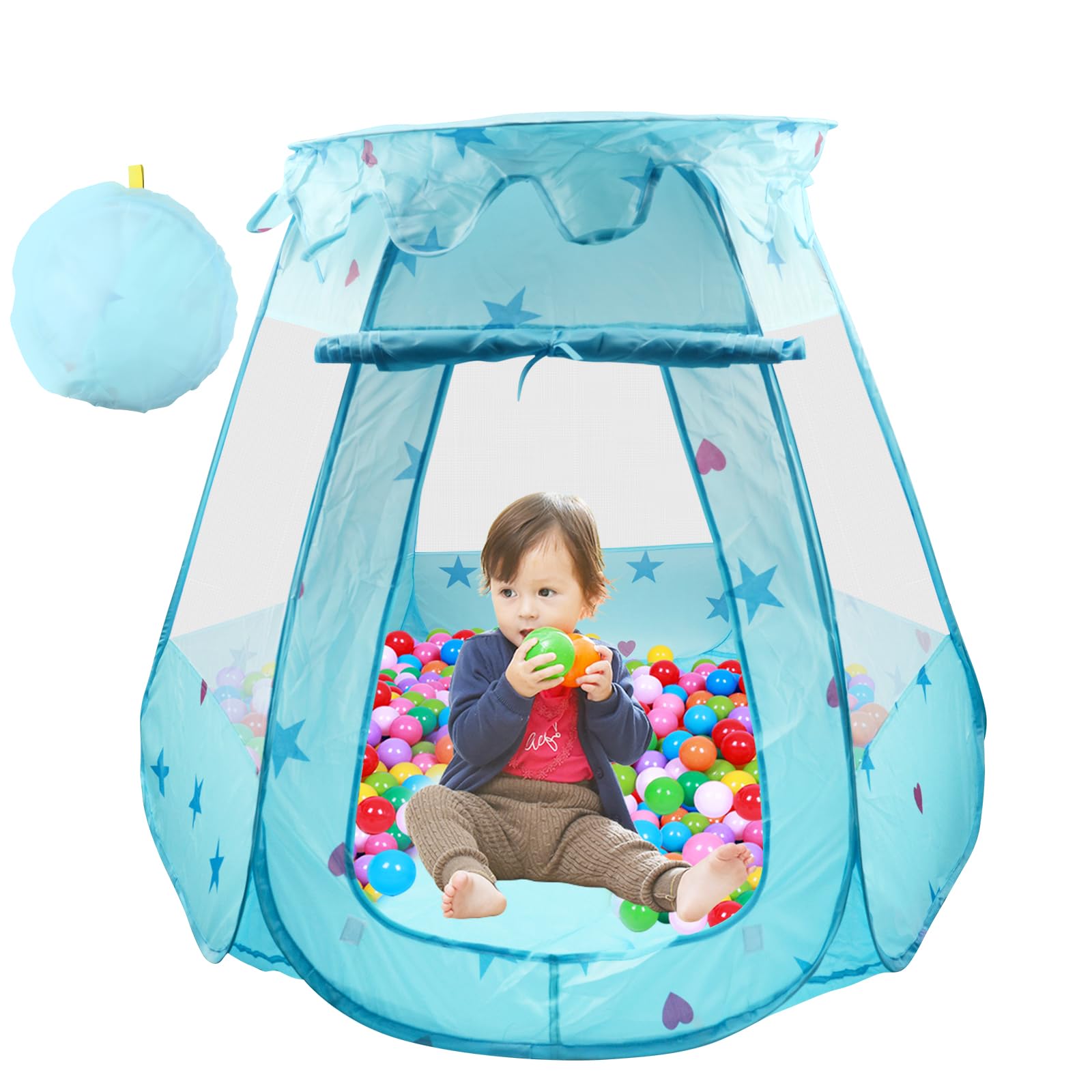 Pop up Ball Pit, Ball Pit for Toddlers Folding Portable Pop Up Ball Pool Play Tent, Pop Up Playhouse Play Tent Indoor or Outdoor Portable Play, kids' ball pits & accessories