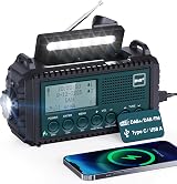 Mesqool 5000mAh DAB+/FM Emergency Radio Solar Wind Up Torch Light