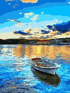 DIY Oil Painting, 321OU DIY Paint by Numbers, 16x20 Inch Canvas Rolled Creative DIY Oil Painting Gift Canvas Oil Painting Kit for Adults Kids Beginners Home Decoration (16" W x 20" L)