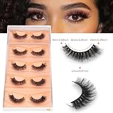 DYSILK Wispy Fluffy False Eyelashes 5 Pairs 6D Faux Mink Natural Look Cat-Eye view 3