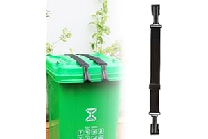 QUFA Trash Can Lock for Animals with Reflective Handle, Raccoon Proof Trash Can Lock with Adjustable Dual Paws for Securing Trash Can Lids from Small Animals/Strong Winds and Avoiding Dirty Hands -1pcs