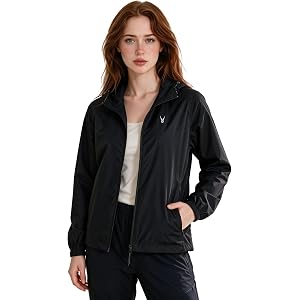 SHDR SHEPHERD DIARIES Light Jackets for Women, Hiking Jacket Women, Travel Rain Coats for Women's Packable
