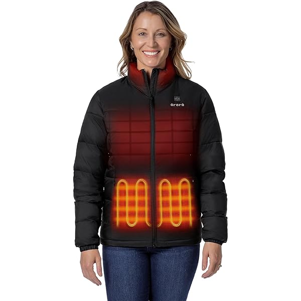 Amazon.com: ORORO Women's Heated 800-Fill Down Jacket with USB-C