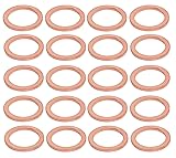 YXQ 20Pcs 18x24x1.5mm Copper Crush Washer Flat Ring