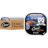 Cesar Loaf & Topper in Sauce Wet Dog Food, Rotisserie Chicken Flavor with Bacon & Cheese, Wet Food for Dogs, 3.5 oz Easy Peel Trays, 24 Count
