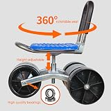Rotating Garden Seat 360° Rolling Chair Adjustable Height with Wheels view 6