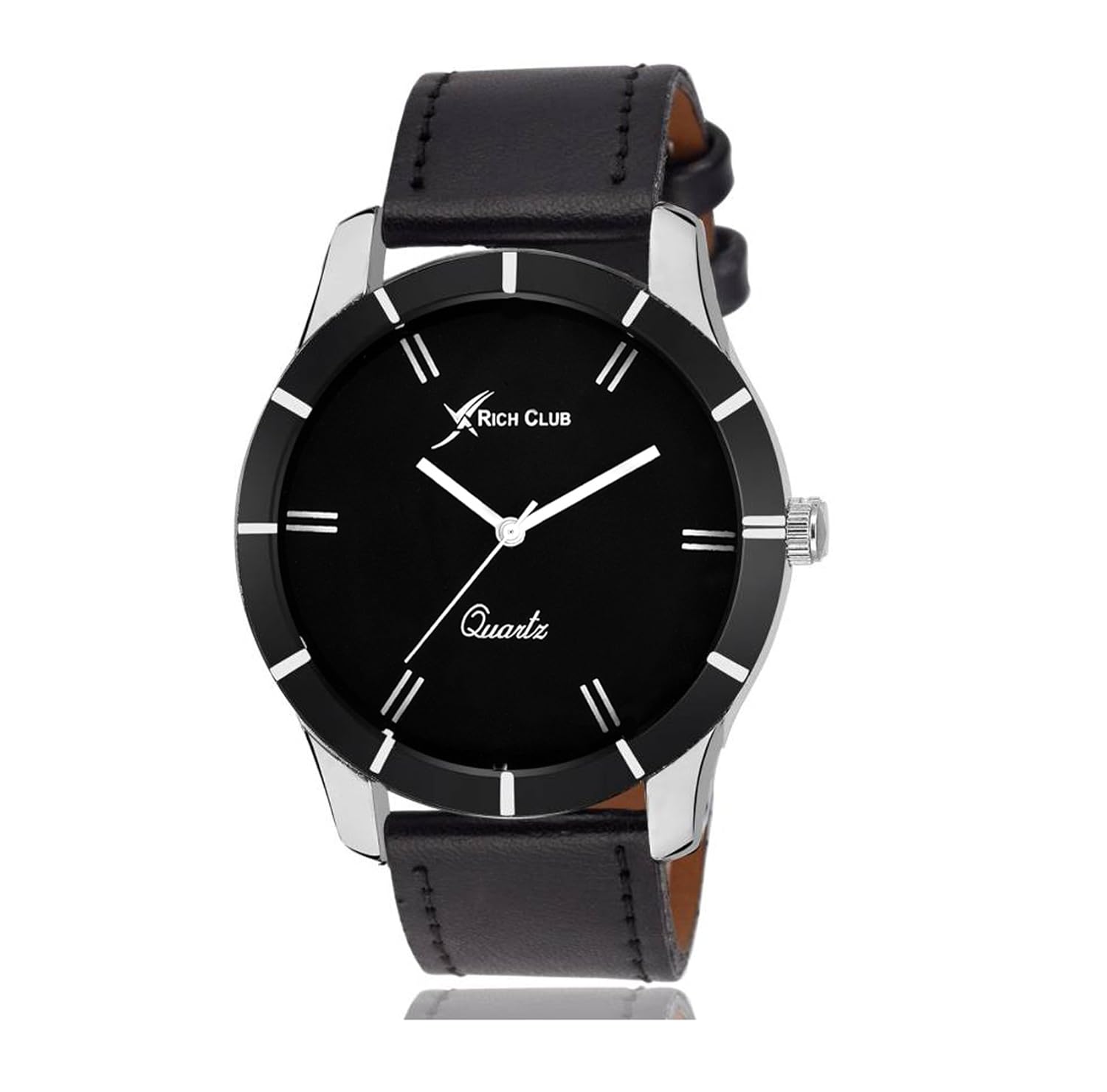 rich club analogue black,silver dial unisex family combo pack watch -fam-combo