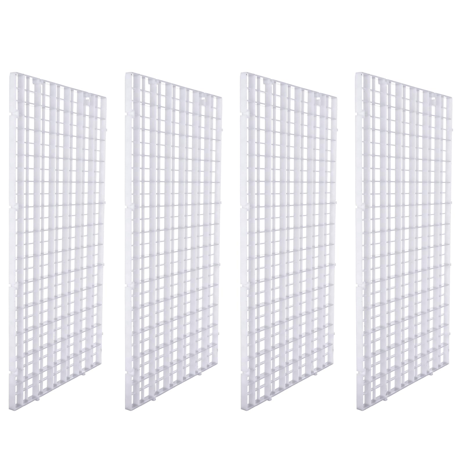 CCCYMM 4 Pcs Grid Divider Tray Egg Crate Louvre Aquarium Fish Tank Bottom Isolation,White