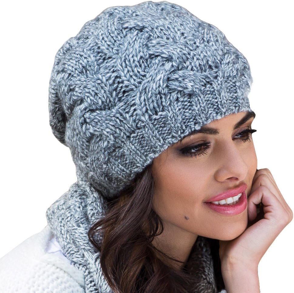 Kamea Luna Women's Hat Warm Plain Casual Winter - Made in EU