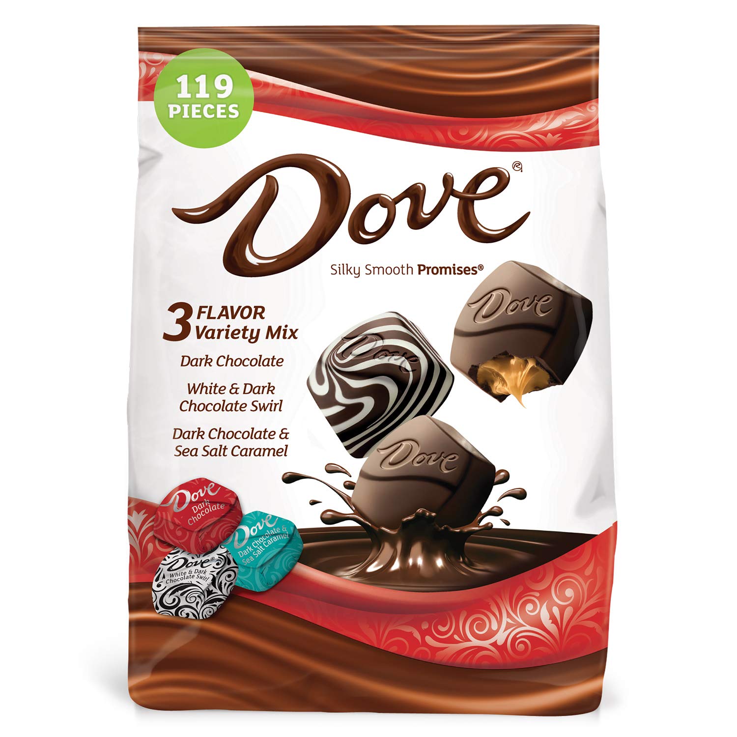 DOVE PROMISES Variety Mix 3Flavor Dark Chocolate Candy Assortment 34