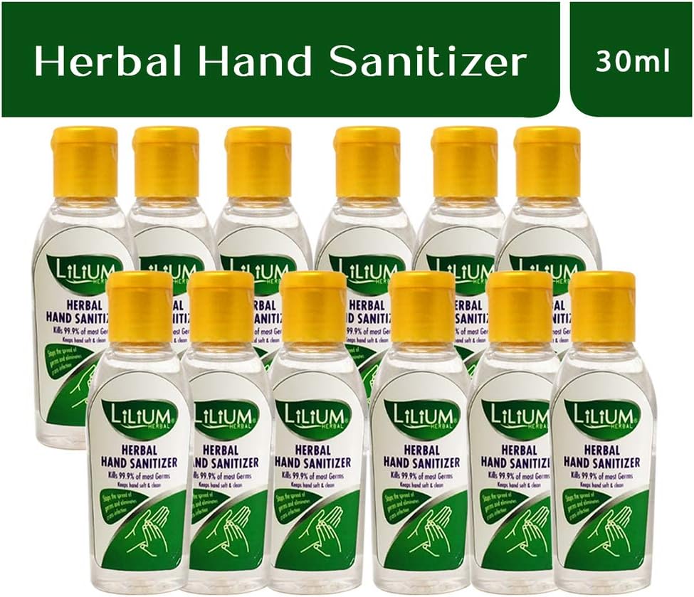 Lilium Herbal Hand Sanitizer, Fliptop, 30ml, Pack of 12