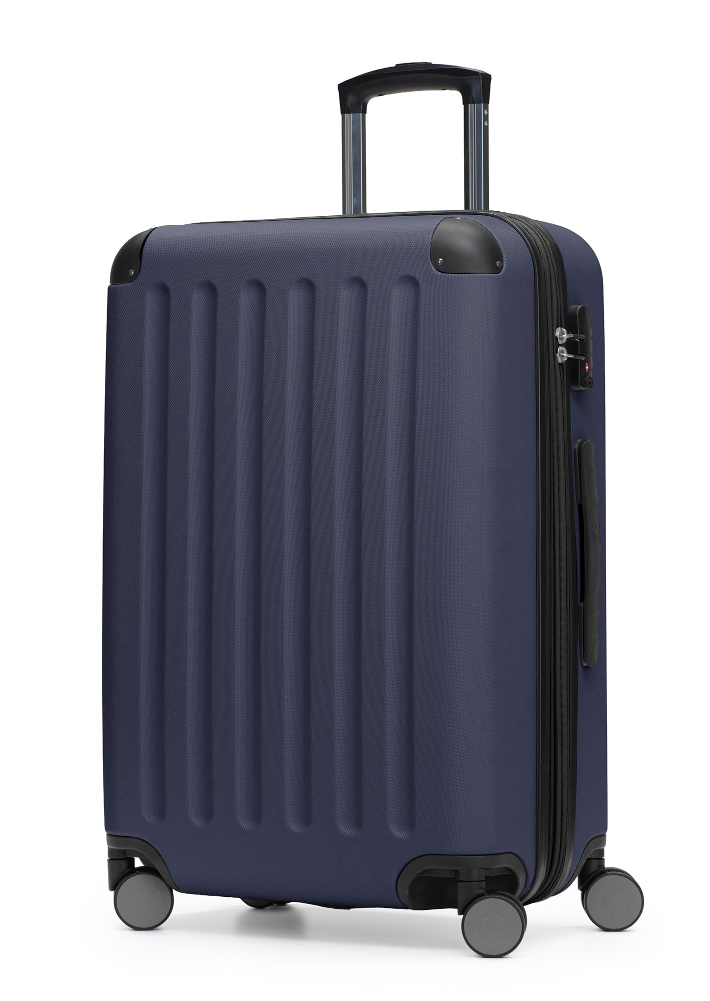 HAUPTSTADTKOFFER - Spree - Luggage Suitcase Hardside Spinner Trolley Expandable. 65 cm, TSA, Darkblue