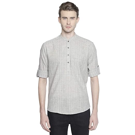 Men's Cotton Kurta (110049627_Off White_Medium)