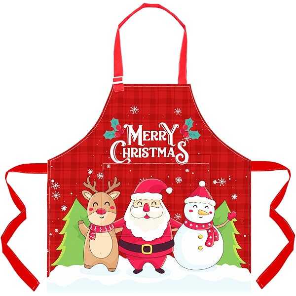 Funny Christmas Baking Apron For Women & Men - Kitchen Apron With Pockets, Holiday Gift For Cooks - View #2