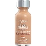 L'Oreal Paris Makeup True Match Super-Blendable Liquid Foundation, Natural Buff N3, 1 Fl Oz,1 Count