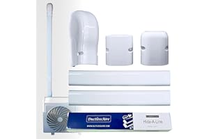 DuctlessAire - Mini Split Line Set Cover Kit - Paintable Mini Split Cover for Air Conditioner & Mini Split AC/Heating System - Durable Protection - Ideal for Indoor & Outdoor Use (White, 3" x 7.5 ft)