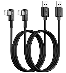 SUNGUY USB C Cable Right Angle 3FT, 2-Pack 90