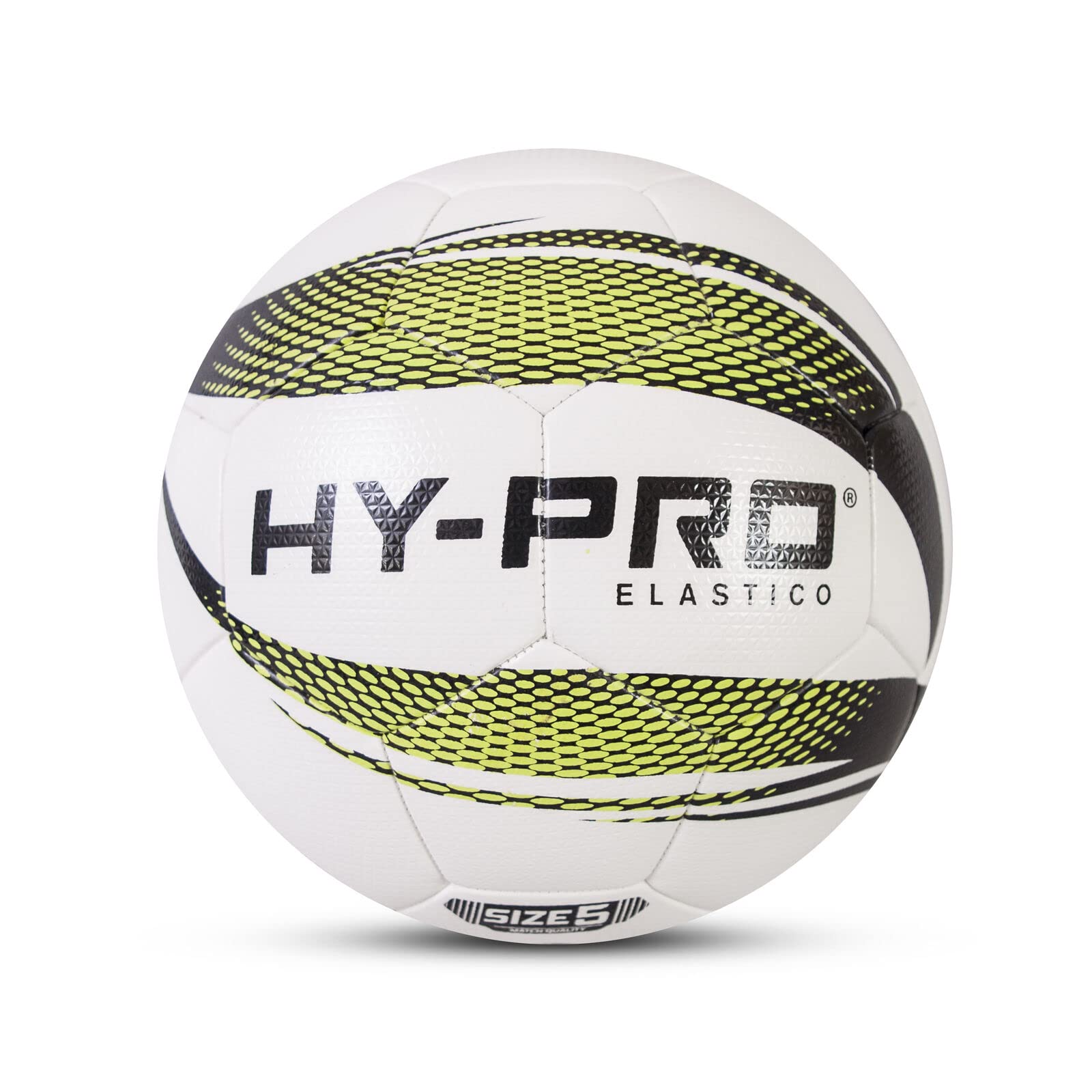 Hy-Pro Elastico Match Football Size 4, neon Yellow and Black