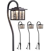 EDISHINE Low Voltage Landscape Lighting, LED Pathway Lights Wired 4 Pack | 3W 185LM, 50,000H, Waterproof Die-Cast Aluminum for Walkway, Driveway, Garden, Path, Yard, Oil-Rubbed Bronze