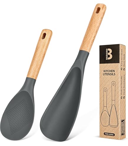 Amazon.com: Silicone Cooking Spoons, Great for Scooping Sides and