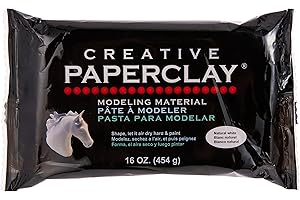 Creative Paperclay for Modeling Compound, 16-Ounce, White, 4" x 1" x 8" (Length x Width x Height)