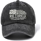 Xinpim The Legend Has Retired Baseball Cap Funny Retirement Gifts for Men Women Coworkers Embroidered Adjustable Hat Retirees