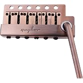 Guyker Guitar Tremolo Bridge String Spacing 10.8MM with Brass Saddle and Brass Block &amp; Spring and Claw, Pop-In Vibrato Bar, Complete Install Kit, GG1009A Bronze
