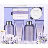 Spa Gifts for Women, Lavender Gift Set, Body &amp; Earth 6 Pcs Bath Gift Sets, Self Care Kit, Birthday Relaxing Spa Set for Her Christmas Gifts for Mom