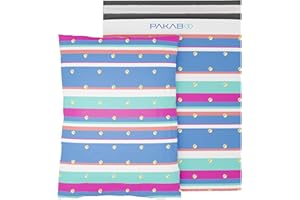 PAKABOO Poly Mailer Shipping Bags 6x9 Inch, 100 Pack, Non-Padded Envelopes with Tamper Proof Self-Seal, Multi Stripes Print P