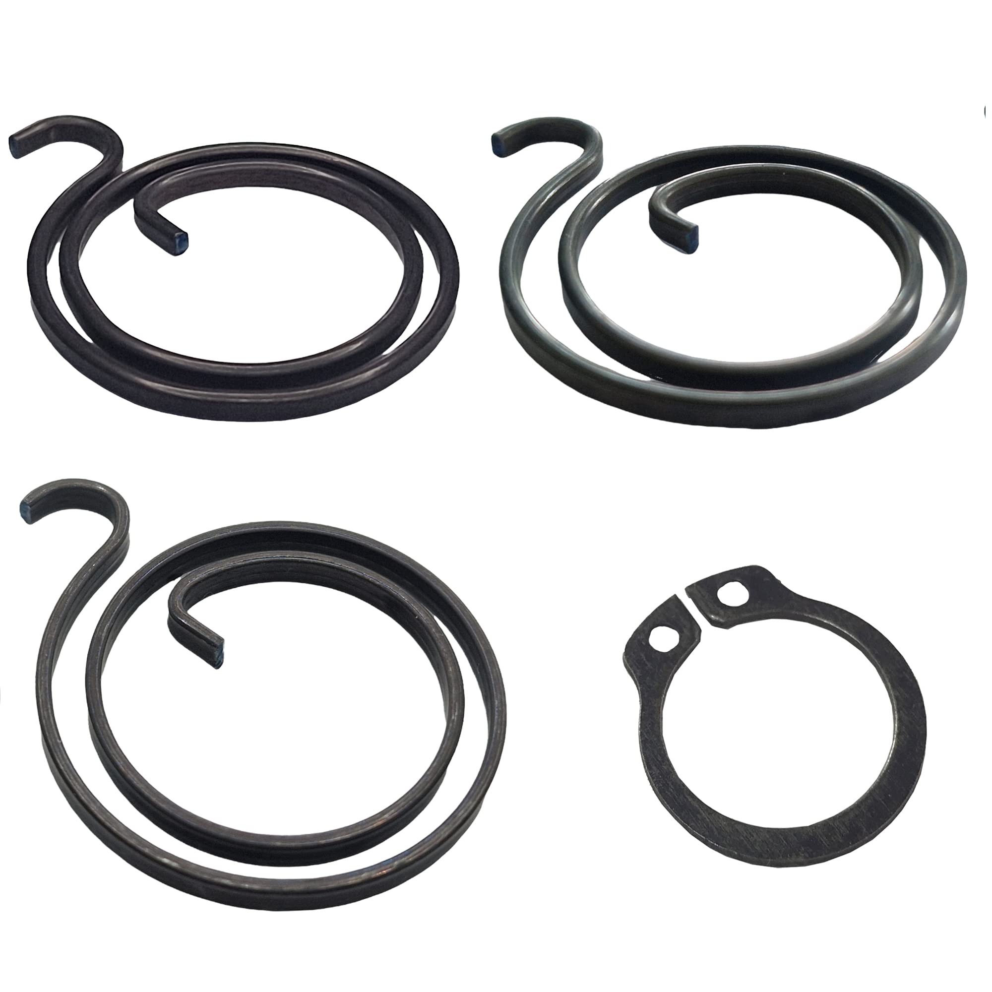 Door Handle Spring Assortment Kit 2 Turns Replacement Springs (3 Types of 2 Turn coils Plus 6 circlip)