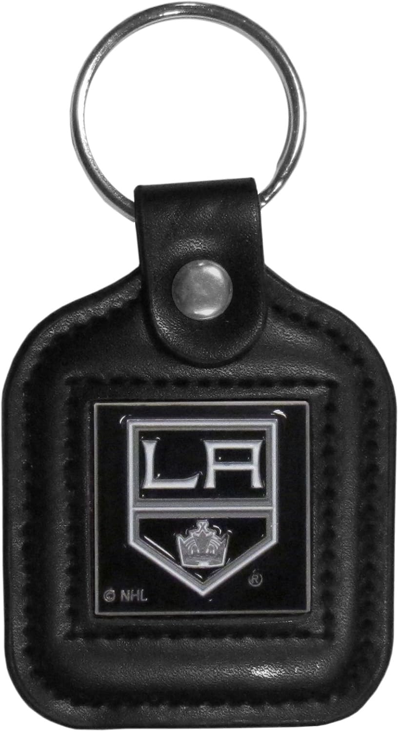 NHL Siskiyou Sports Fan Shop Los Angeles Kings Square Leather Key Chain One Size Black : Sports Fan Keychains : Sports & Outdoors