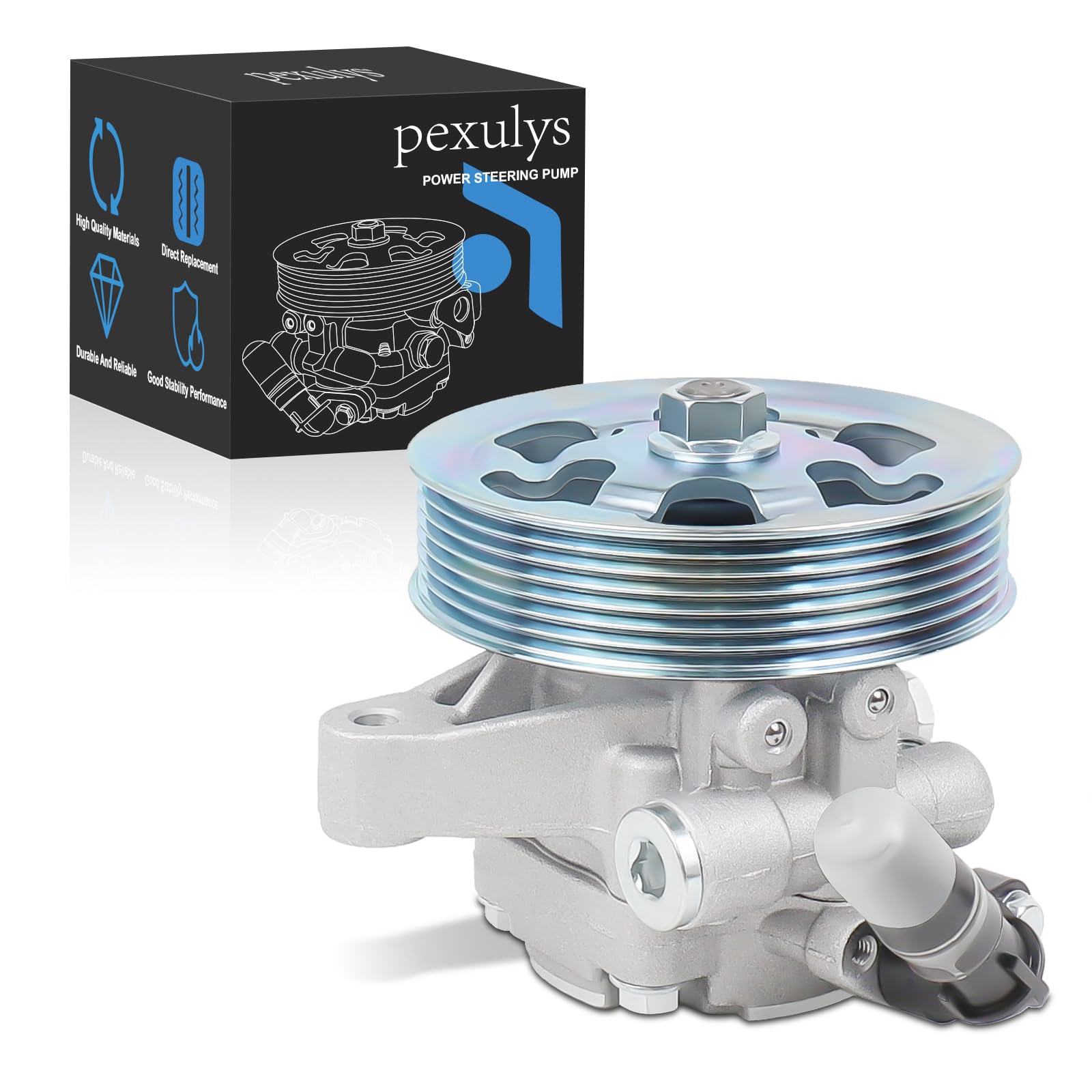 Photo 1 of 21-5419 Power Steering Pump with Pulley, For Honda CR-V EX 2005-2011 2.4L, For Honda Accord LX/EX/DX 2003-2007 2.4L, For Acura TSX 2006-2008 2.4L, For Honda Element 2007-2010 2.4L, OE: 56110RAAA01