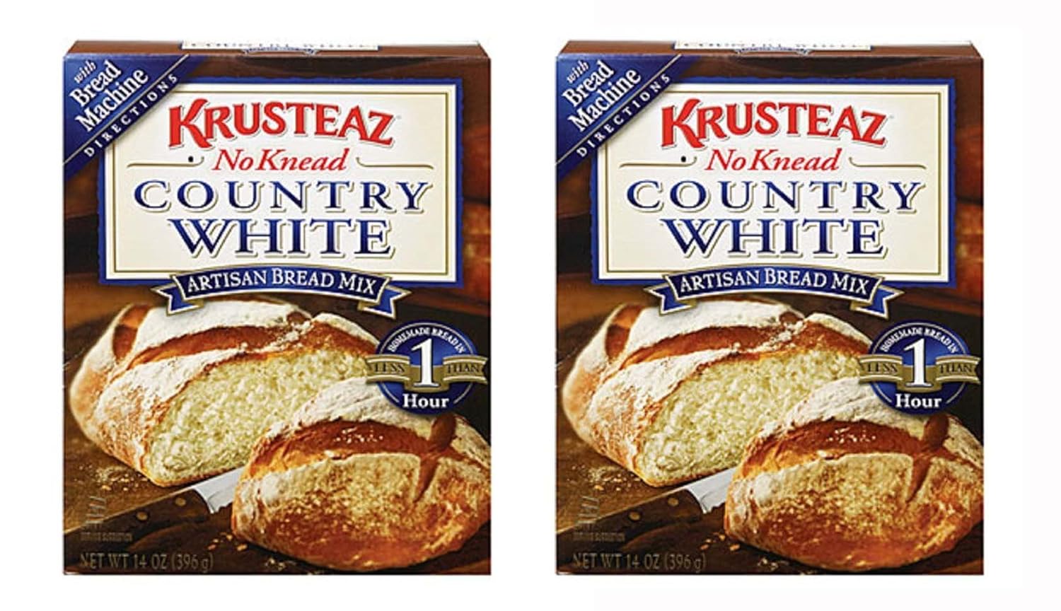 Krusteaz Artisan Country White Bread Mix No Knead 2 of 14oz Food