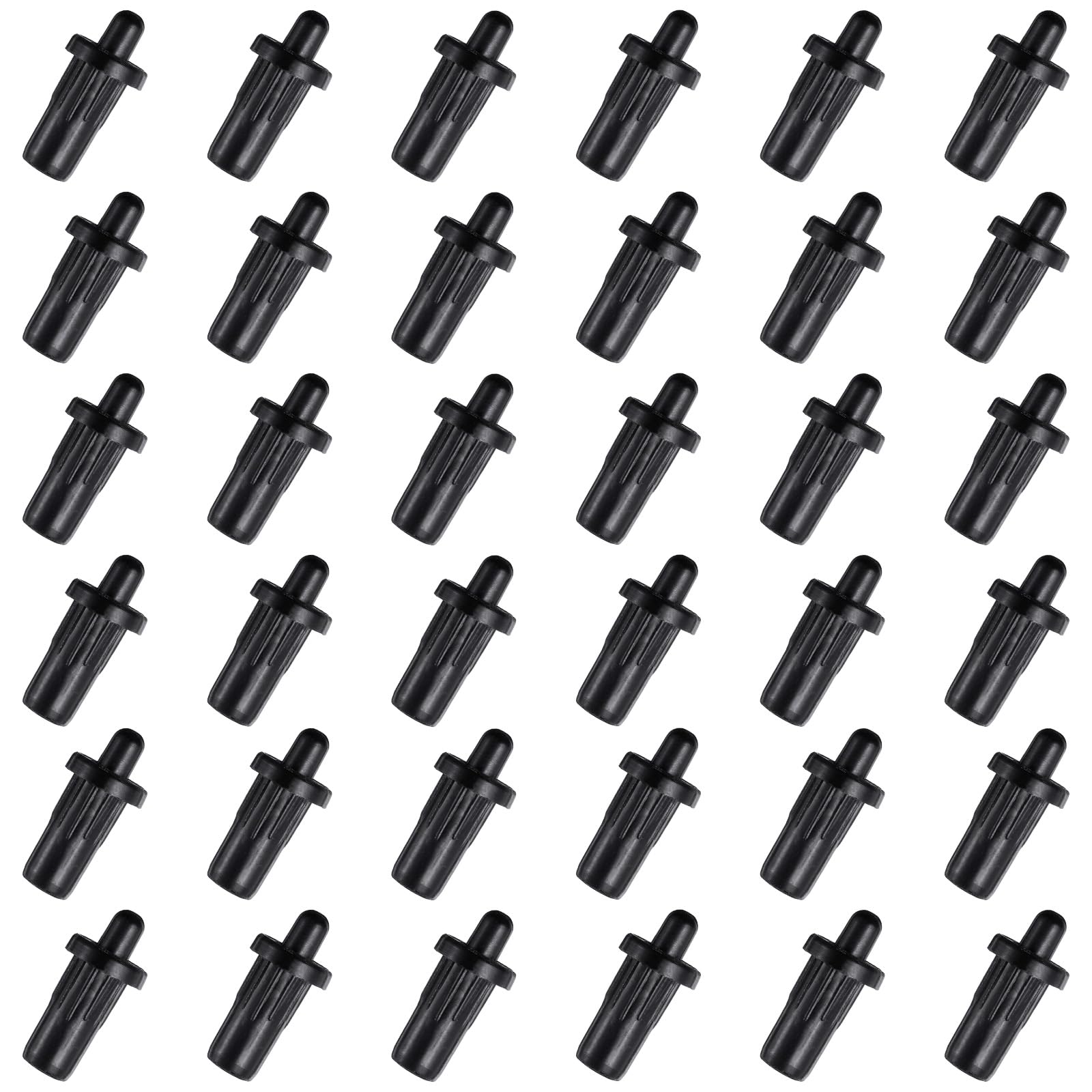 uxcell 7.5mm Cabinet Door Repair Pins, 36 Pcs Plastic Damper Replacement Pins Spring Axis Loaded Pins Furniture Door Panel Connector for Shutter Kitchen Cabinet, Black