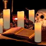 HANZIM LED Candles Flameless Ivory Pillars with 10 Key Remote 24h Timer view 2