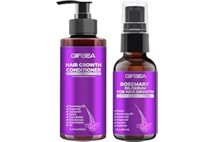 GIFBEA Rosemary Oil Hair Growth Serum,Hair Serum for Hair Growth,Hair Loss & Thinning Treatment,w/Hair Growth Conditioner,Biotin,Argan Oil Hair Growth Thickening Products Women Men Christmas Stocking Stuffer