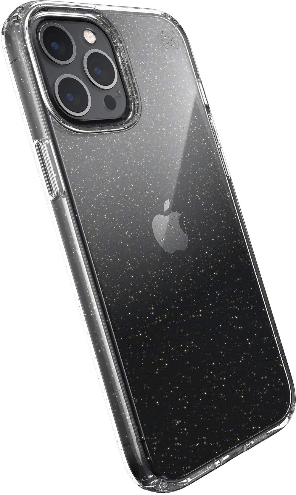 Speck Products Presidio Perfect Clear w/Glitter : Clear / Gold Glitter iPhone 12 Pro Max