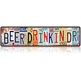 Vintage Beer Drinkin Dr Wall Decor Street Signs Metal Tin Signs 16 x 4 Inches