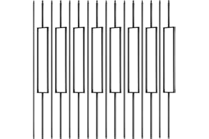 CERBEARFY 16 Pcs Wrought Iron Balusters 44 Inches Iron Balusters for Staircase Hollow Stair Spindles 1/2" Balusters for Staircase Interior Satin Black Metal Deck Balusters