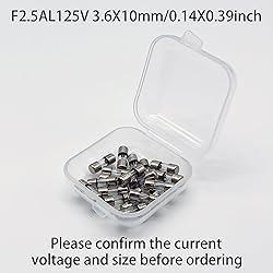 Mini Fuse F2.5AL125V 3.6x10mm 2.5A 2.5amp 125V
