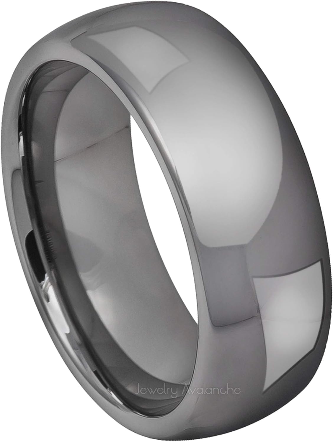 Gray And Black Brushed Tungsten Ring Gunmetal 6mm Dome Band Luxury Bands La