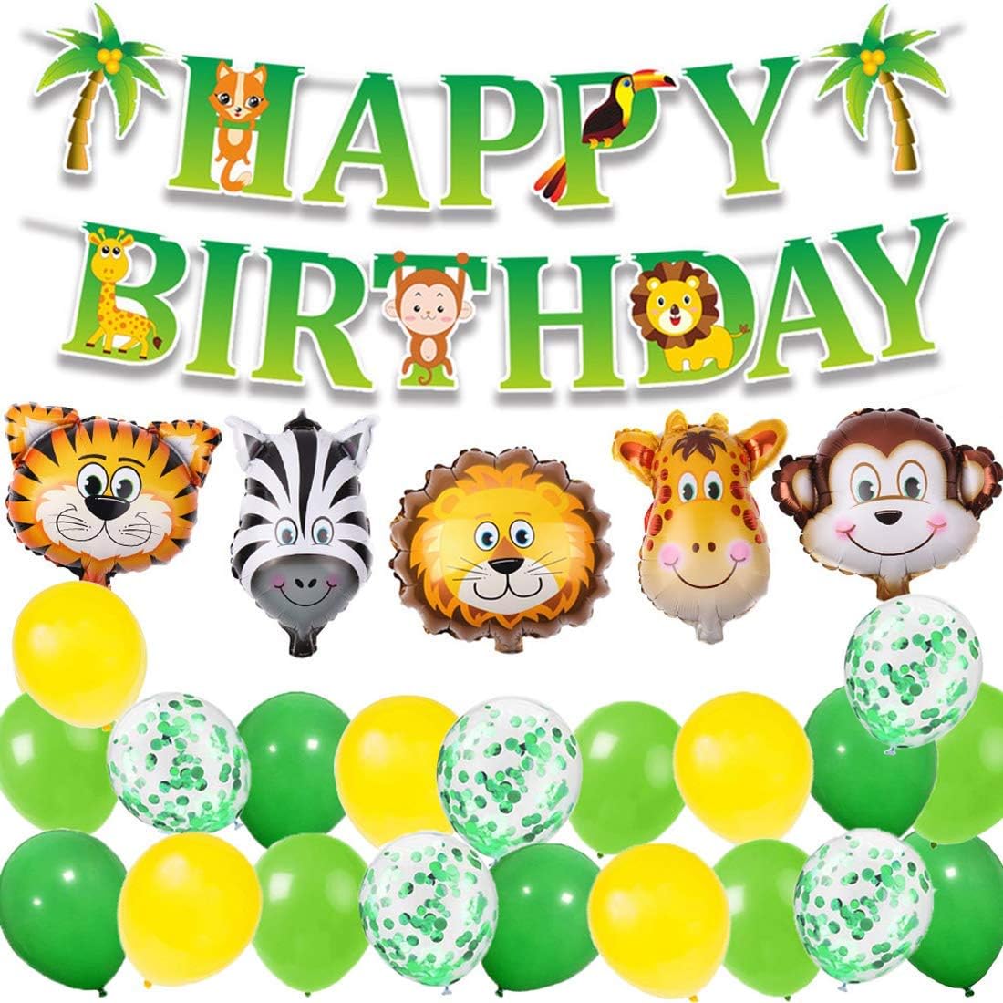 Makfort Animaux Anniversaire Decoration Enfant Woodland Joyeux Anniversaire Banniere Ballon En Latex Avec Feuille Animal Ballon Pour Garcon Fille Decorations Et Accessoires De Fetes Fournitures De Loisirs Creatifs Agri Khoramdareh Ir