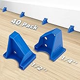 Upgraded 40 Pack Flooring Spacers Laminate Flooring Installation Kit with 1/4” & 1/2” Gap, Wood Floor Install Tool for Lamina