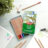 Derwent Academy Watercolour Pencils 12 in Tin Set Blendable Multicolour view 5
