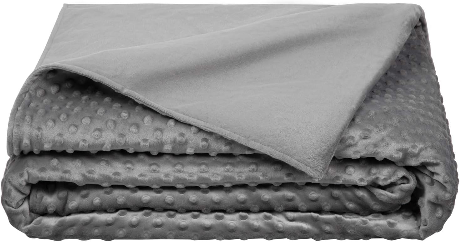 Amazon.com: Weighted Blanket Cover – 48”x72”, Grey, Minky Dot | Solid