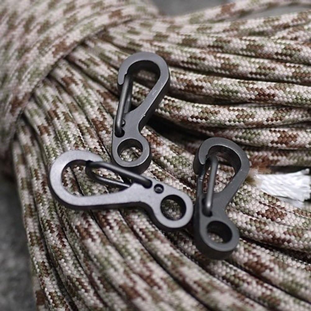 Mini Skater 20PCS Mini Hanging Buckle Spring Backpack Clasps Climbing Carabiners Metal Hook EDC Keychain Camping Bottle Hooks Paracord Tactical Survival Gear (Gun Grey): Sports & Outdoors