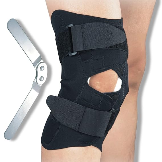 Hinged Knee Brace Open Fronted Design Medical Grade Support = 3XL