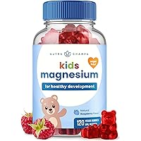 Magnesium For Kids - Sugar Free Calm Magnesium Gummies for Kids - 4 Month Supply - Supports Bone Health, Sleep - Chewable Gum